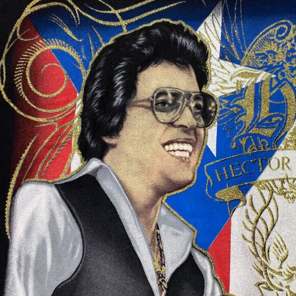Hector Lavoe Salsa T Shirt Men's Large but fits like Medium Puerto Rico - Picture 2 of 8